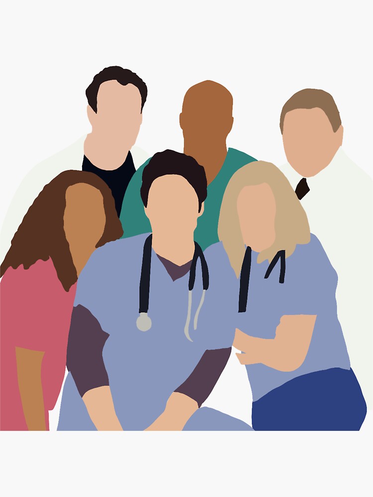 "Scrubs sticker" Sticker for Sale by Patmackriel70 Redbubble