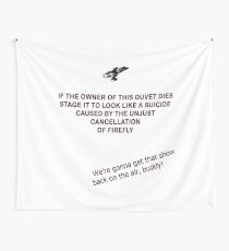 Firefly&Community: we'll bring the show back! - white version Wall Tapestry