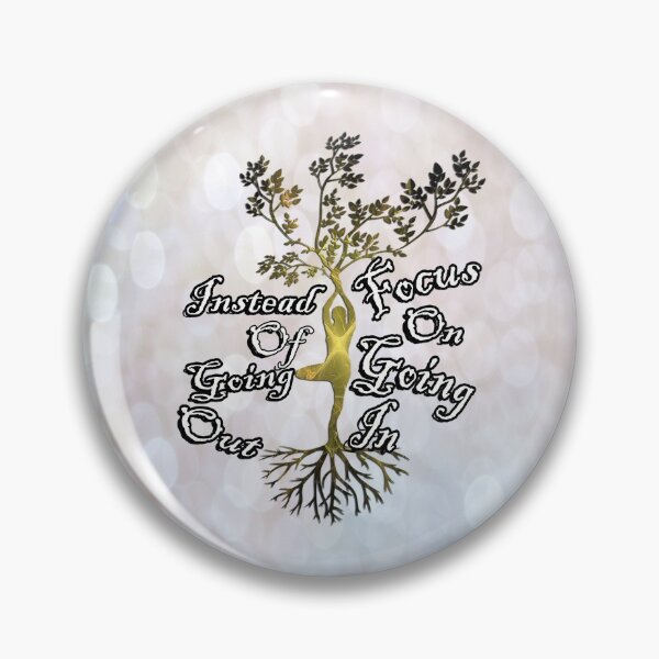 Item preview, Inspirational Quote: Instead of Going Out, Focus on Going In, Yoga Pose Graphic Motivational designed and sold by Cute & Sassy Custom Gifting Boutiques.