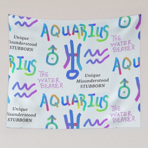 Item preview, Aquarius The Water Bearer Astrology Digital Art  designed and sold by TheHutchGal.