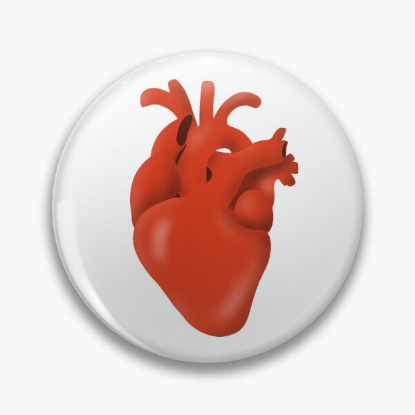 Item preview, Digital hand drawn flat illustration of human heart designed and sold by FuzzyLogicKate.