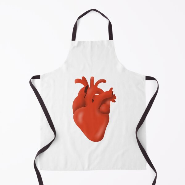 Item preview, Digital hand drawn flat illustration of human heart designed and sold by FuzzyLogicKate.