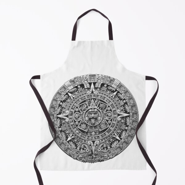Item preview, Aztec Calendar Sun Stone - Greyscale designed and sold by Ninjangulo.