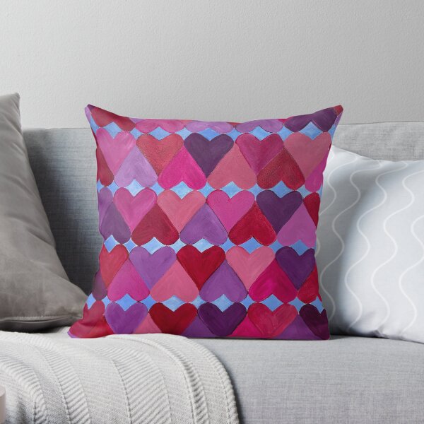 Hearts Aligned Throw Pillow