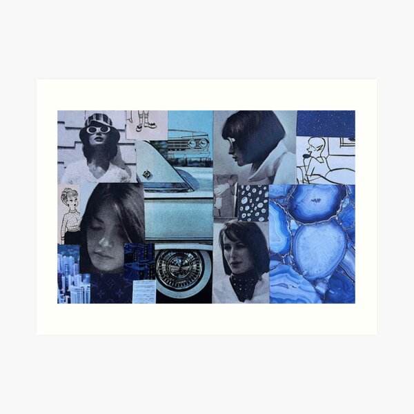 “Blues Clues” collage art design Art Print