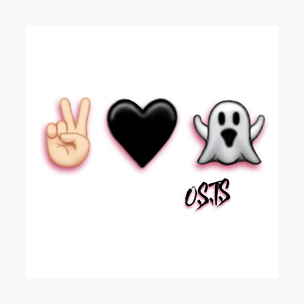 Peace Love & Ghost Photographic Print