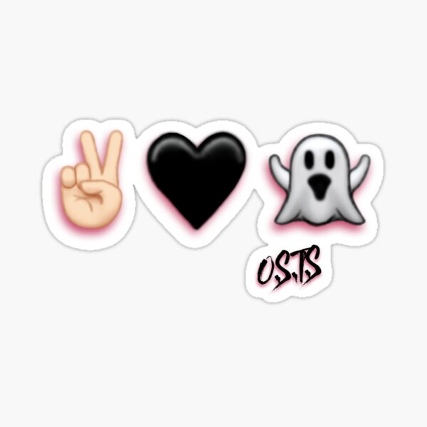 Peace Love & Ghost Sticker