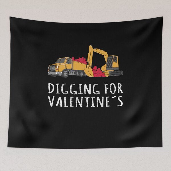 Item preview, Digging For Valentine´s Day Excavator Truck Gift designed and sold by leofel.