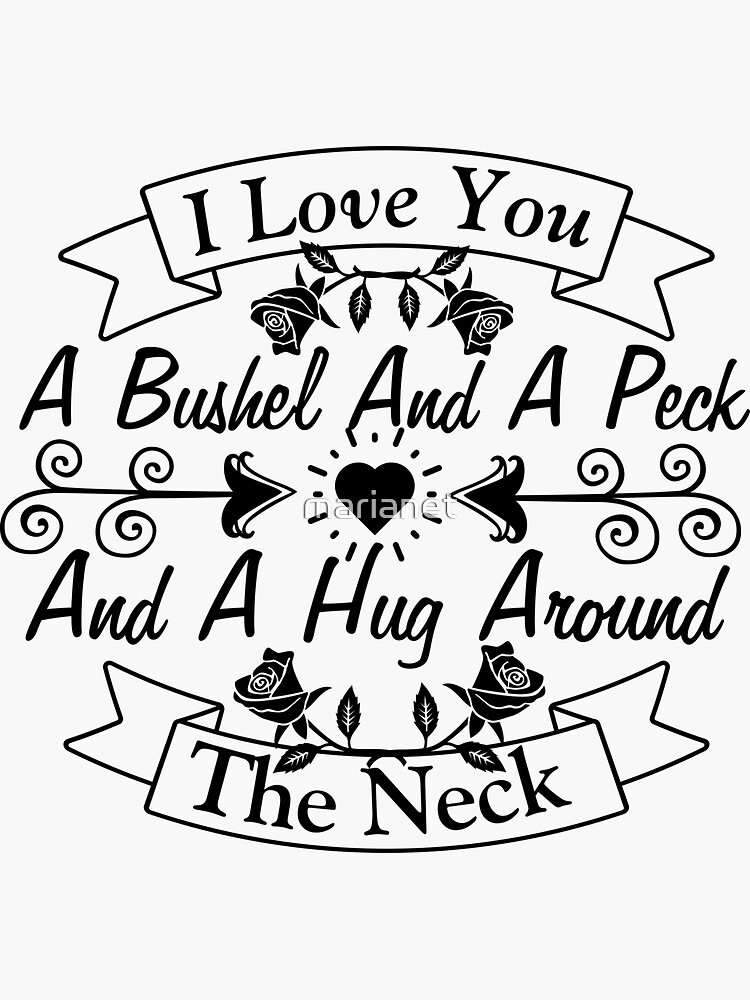 I Love You A Bushel & A Peck Baby Blanket