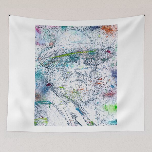 Item preview, WALT WHITMAN watercolor and pencil portrait .1 designed and sold by lautir.