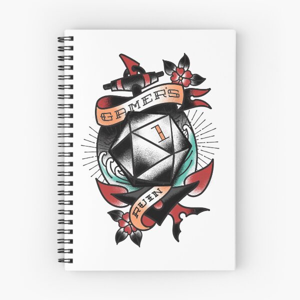 Aperçu de l'œuvre Ruine du joueur - Tatouage traditionnel D20 créée et vendue par AJHateley.