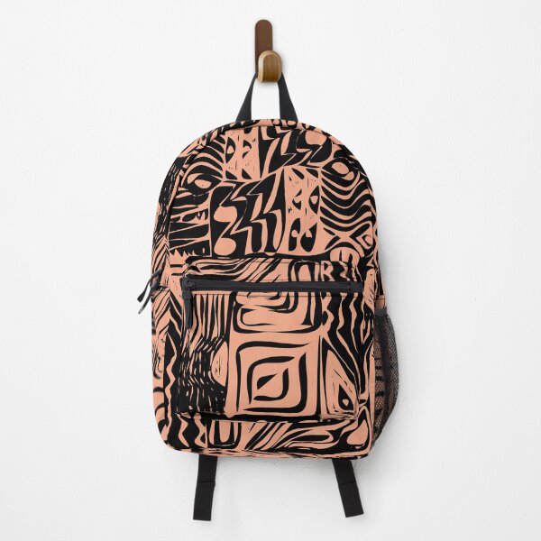 Aperçu de l'œuvre Boho africain chic rose pastel et noir créée et vendue par windcolors.
