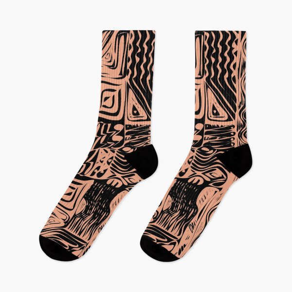 Artikelvorschau, Afrikanisches Boho-Chic-Pastellrosa und -schwarz entworfen und verkauft von windcolors.