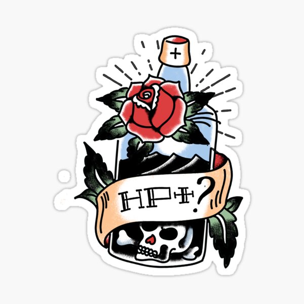 Poison Health Potion - Traditional Tattoo Sticker