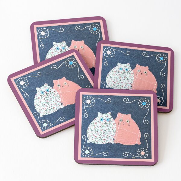 Item preview, 2 Fat Cats #2 Mixed Media Image designed and sold by ErinBrieArt.