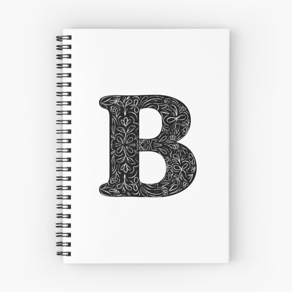 Item preview, Black Floral B Initial / Monogram designed and sold by MessyBestie.