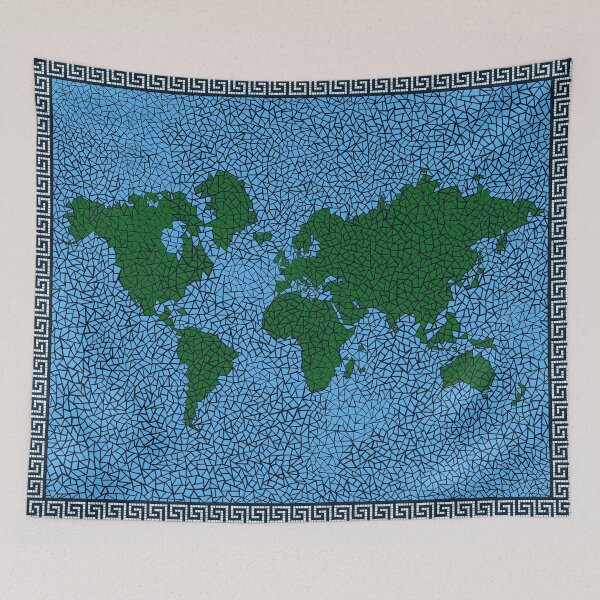 Item preview, Mosaic Effect World Map designed and sold by kernowerno.