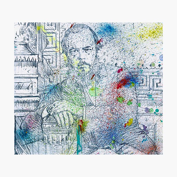 Item preview, FYODOR DOSTOEVSKY - watercolor and pencil portrait .1 designed and sold by lautir.