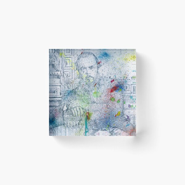 Item preview, FYODOR DOSTOEVSKY - watercolor and pencil portrait .1 designed and sold by lautir.