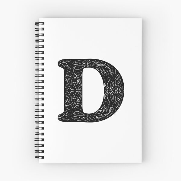Item preview, Black Floral D Initial / Monogram designed and sold by MessyBestie.