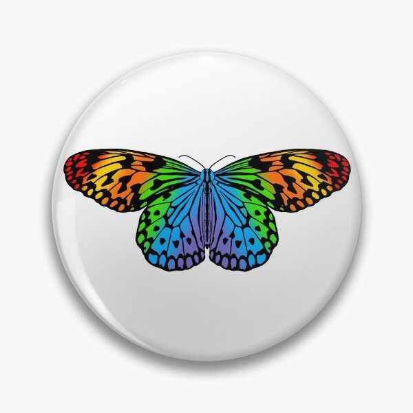 Item preview, Rainbow LGBTQIA+ Pride Butterfly designed and sold by paintedkat.