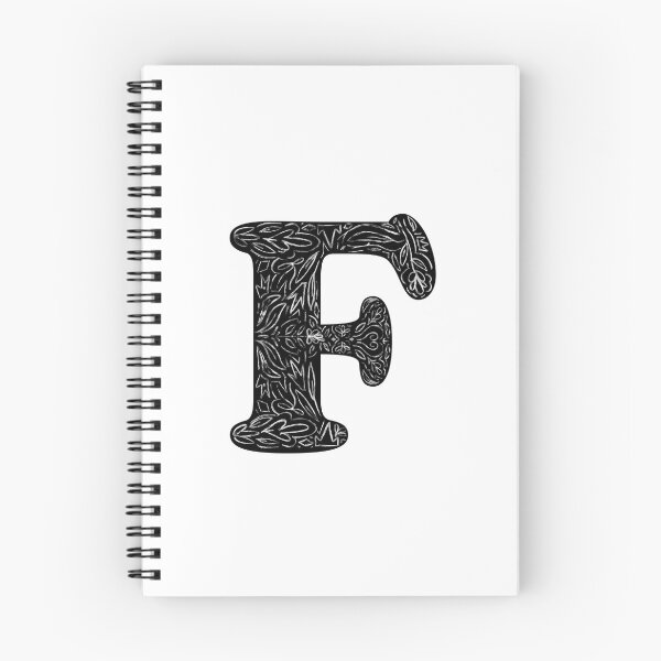 Item preview, Black Floral F Initial / Monogram designed and sold by MessyBestie.