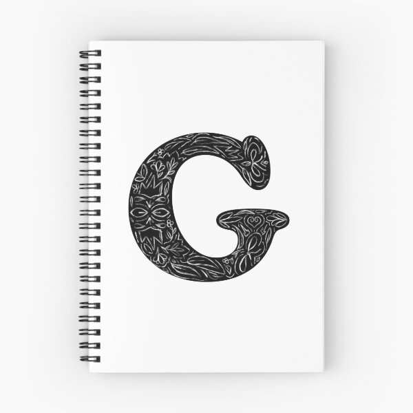 Item preview, Black Floral G Initial / Monogram designed and sold by MessyBestie.