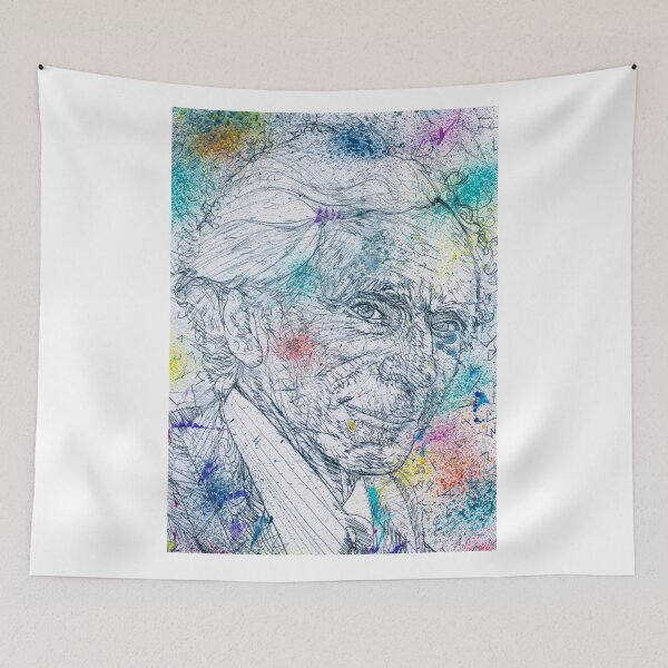 Item preview, BERTRAND RUSSELL watercolor and pencil portrait .1 designed and sold by lautir.