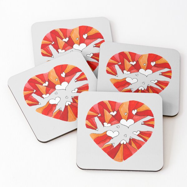 Item preview, Colorful flying Hearts designed and sold by kallyfactory.