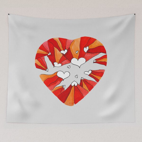 Item preview, Colorful flying Hearts designed and sold by kallyfactory.