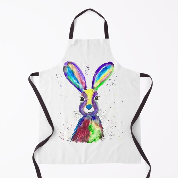 Item preview, Rainbow hare watercolour painting designed and sold by Monika Howarth.