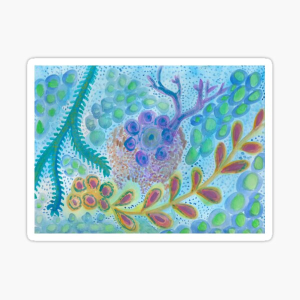 Coral Reef Abstraction Sticker