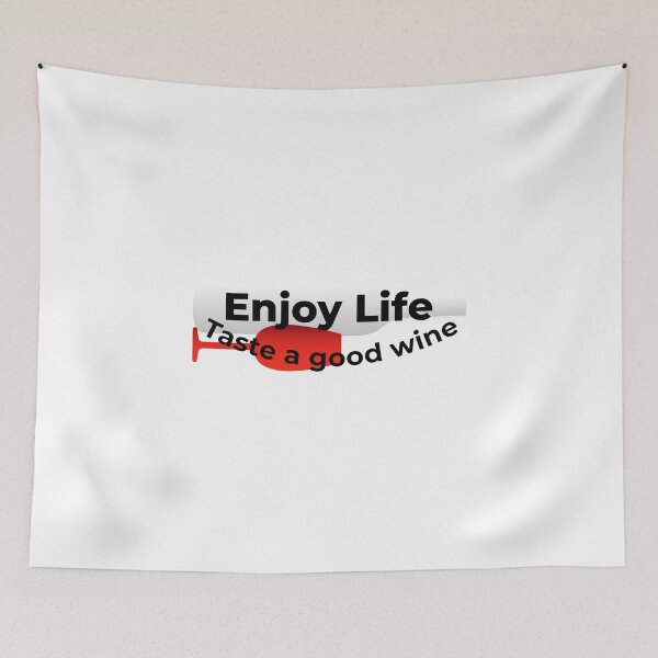Item preview, Enjoy Life Taste a good wine - bottle&glass designed and sold by SmileMiau.