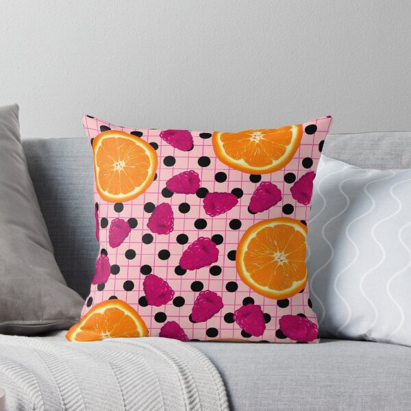 Item preview, Fierce Fruit - Kitchen Decor - Oranges and Raspberries - Citrus Lovers - Pink and orange designed and sold by davidhydefierce.