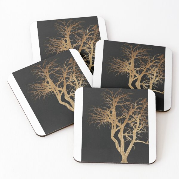 Item preview, Gold Tree on black background, very effective designed and sold by AMS-ART.