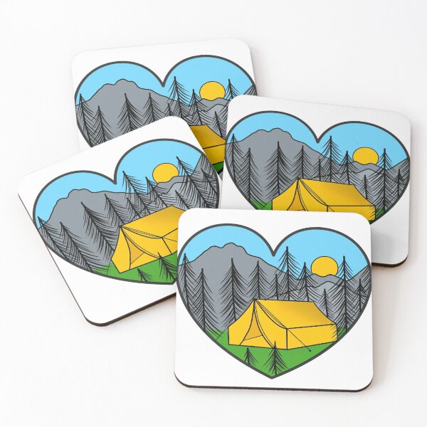 Item preview, Mountain Camping (colour) designed and sold by Katlligraphy.