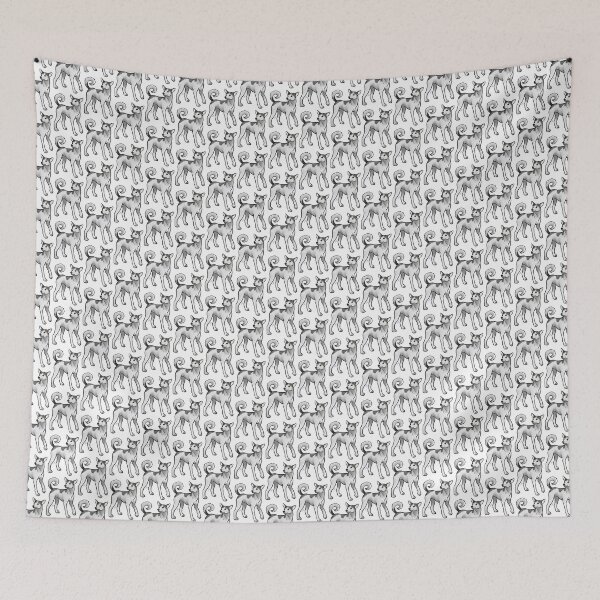 Item preview, Dog - Indian Native Dog - Black and White designed and sold by Jennifer Stolzer.