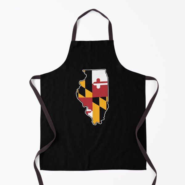 Item preview, Maryland Flag Illinois Map designed and sold by MarylandStyle.