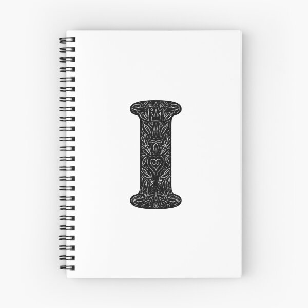Item preview, Black Floral I Initial / Monogram designed and sold by MessyBestie.