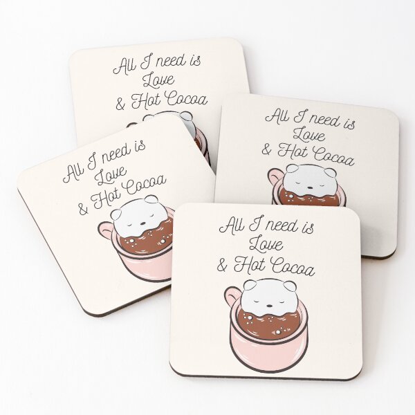 Item preview, All I need is Love and Hot Cocoa White Orange Pink designed and sold by Africanism.