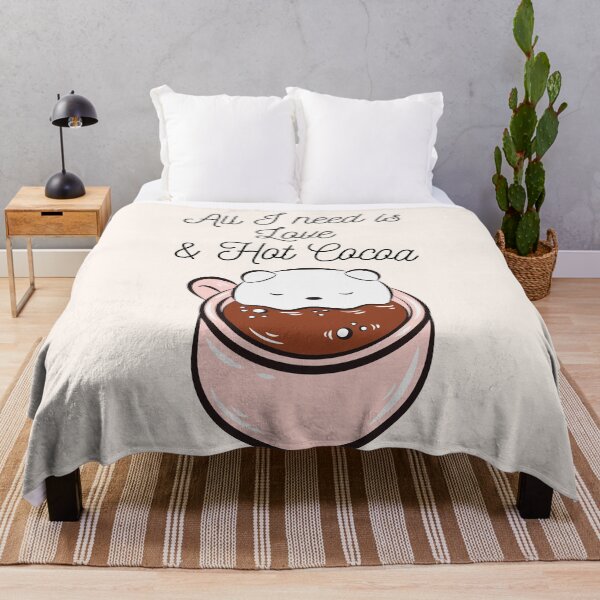 Item preview, All I need is Love and Hot Cocoa White Orange Pink designed and sold by Africanism.