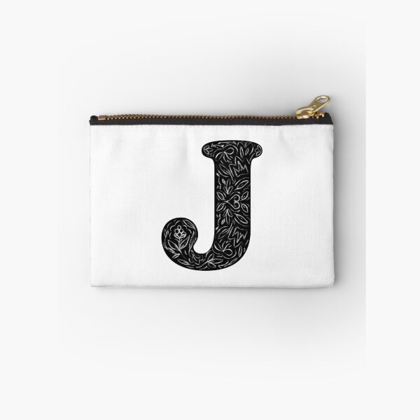 Item preview, Black Floral J Initial / Monogram designed and sold by MessyBestie.