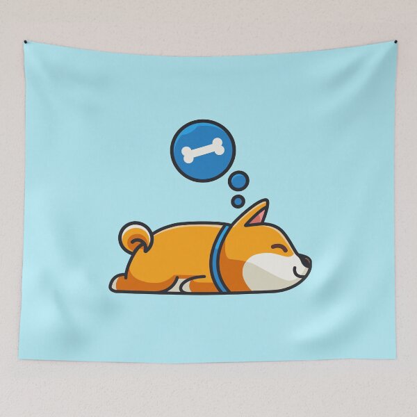 Item preview, Shiba dreaming of his treat designed and sold by shiba-store.