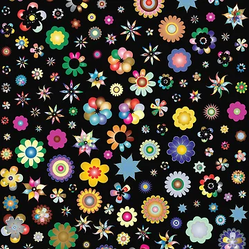 Artwork thumbnail, Funny Floral Pattern Seamless by Ristinga