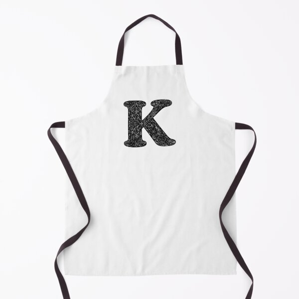 Item preview, Black Floral K Initial / Monogram designed and sold by MessyBestie.