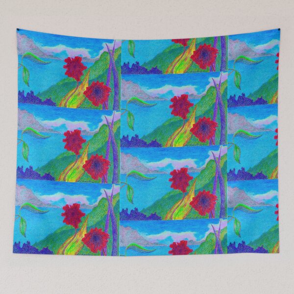 Item preview, Red Flowers by the Sea designed and sold by Anthony Macaluso.