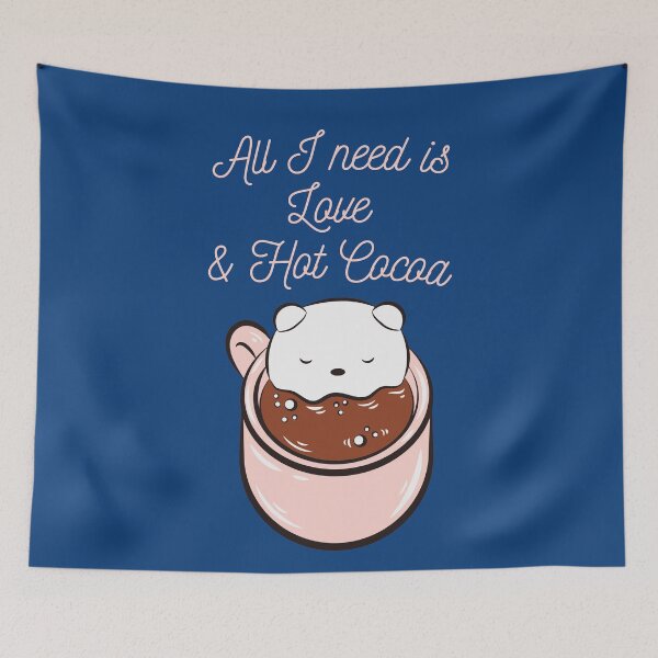 Item preview, All I need is Love and Hot Cocoa Rose Pink Blue designed and sold by Africanism.