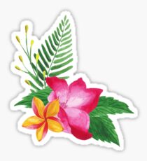 Summer watercolor beautiful tropical flower Sticker