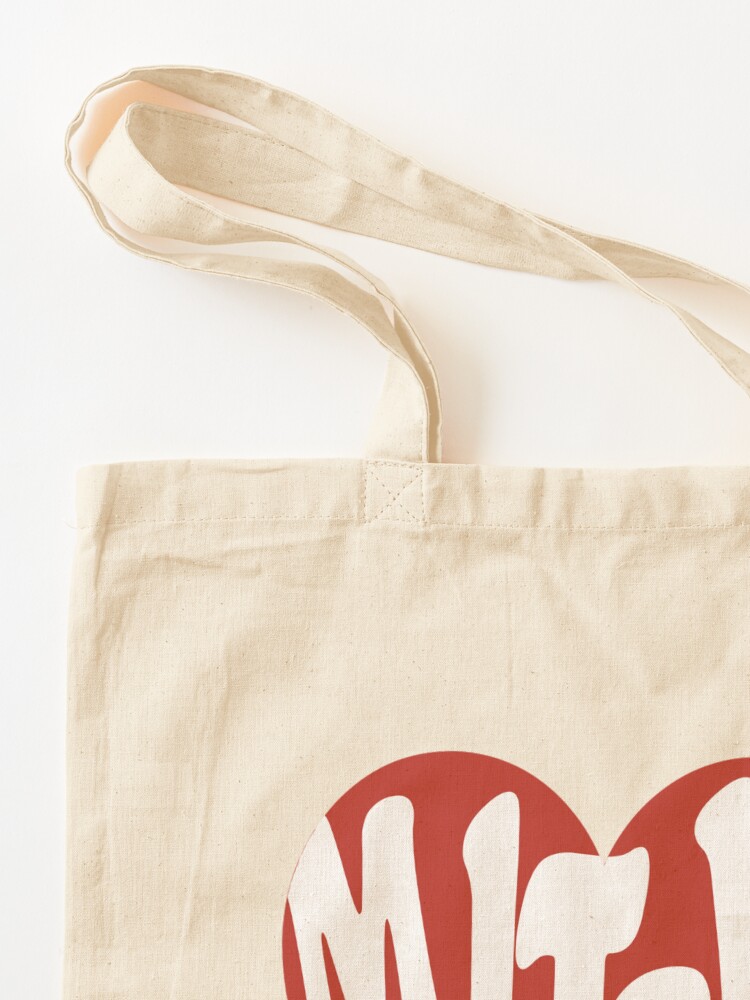 Alternate view of Mitski Heart Logo Sticker Tote Bag