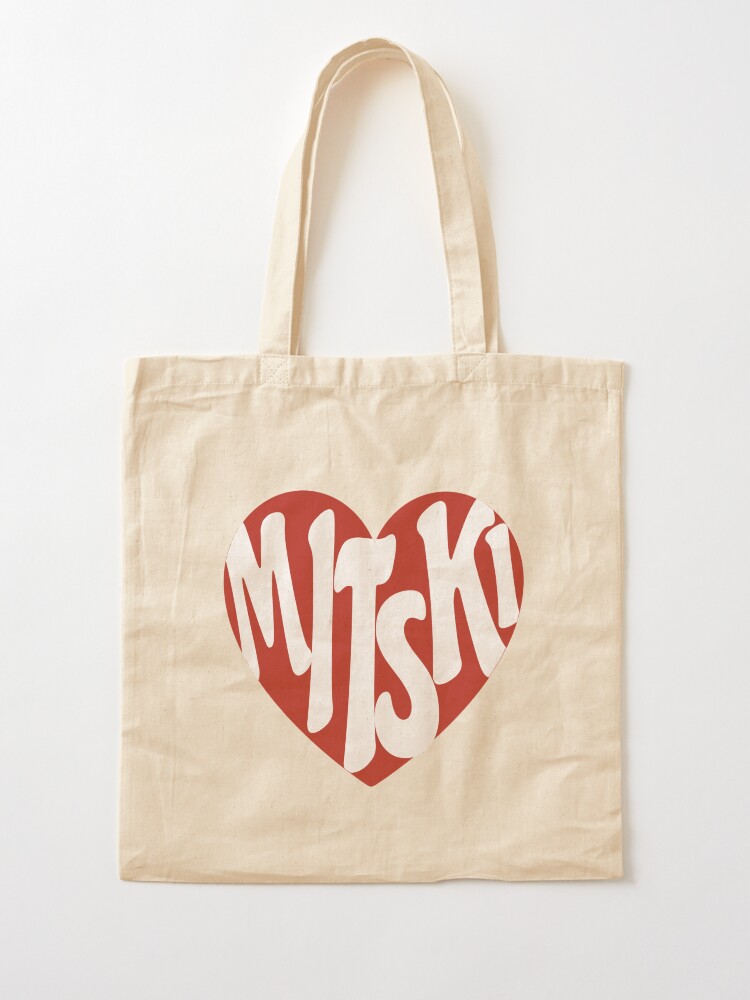 Alternate view of Mitski Heart Logo Sticker Tote Bag